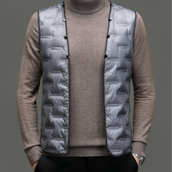 Light Luxury - Men's Mid-length Double-sided Wool Down Jacket - Picture 8 of 16